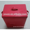 pink tin gift box with handle